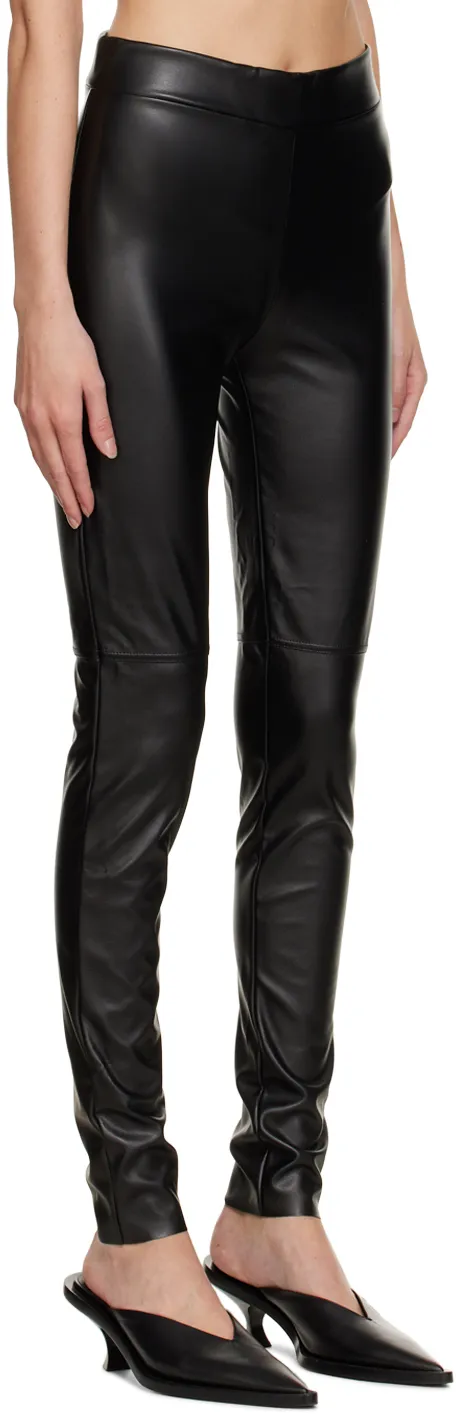 Faux-Leather Slim-Cut Leggings