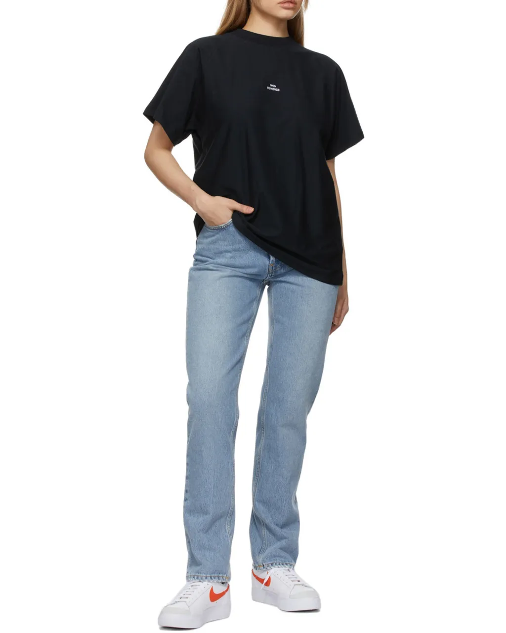 Logo High-Waisted Jeans