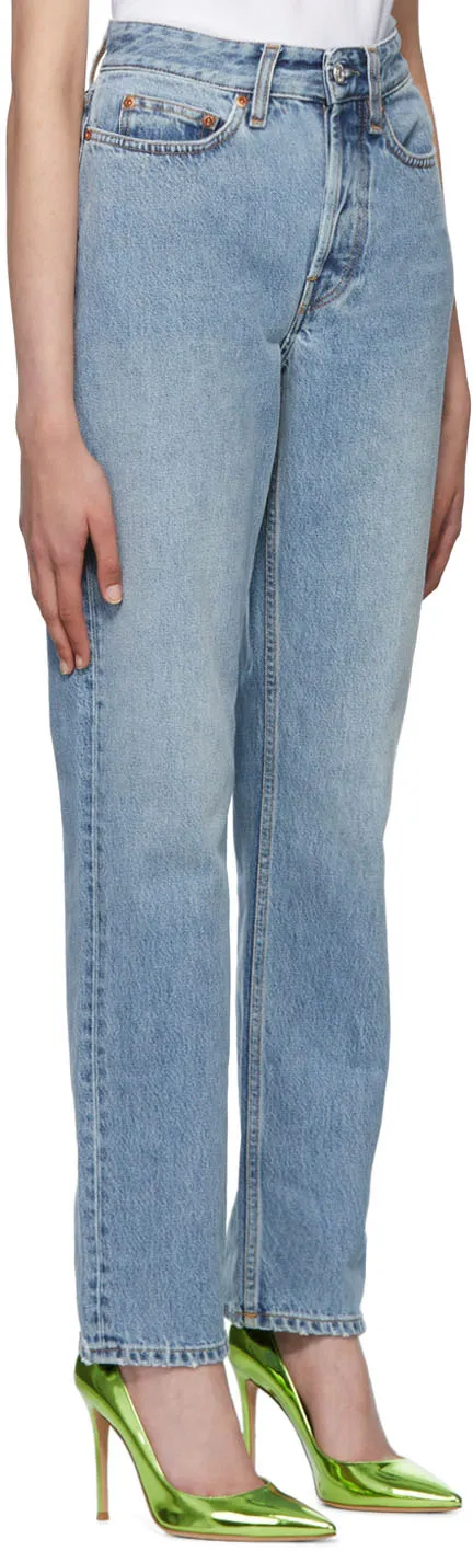 Logo High-Waisted Jeans
