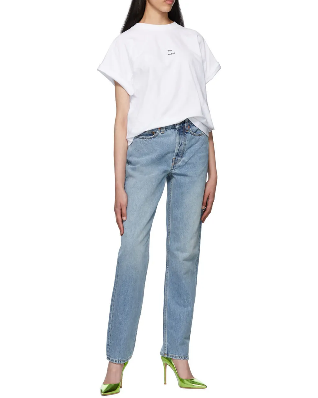 Logo High-Waisted Jeans