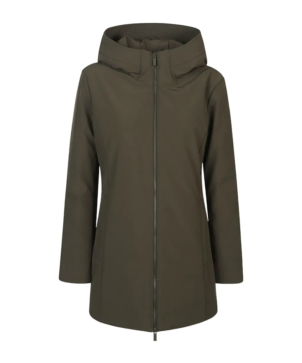 Zip-Up Hooded Coat