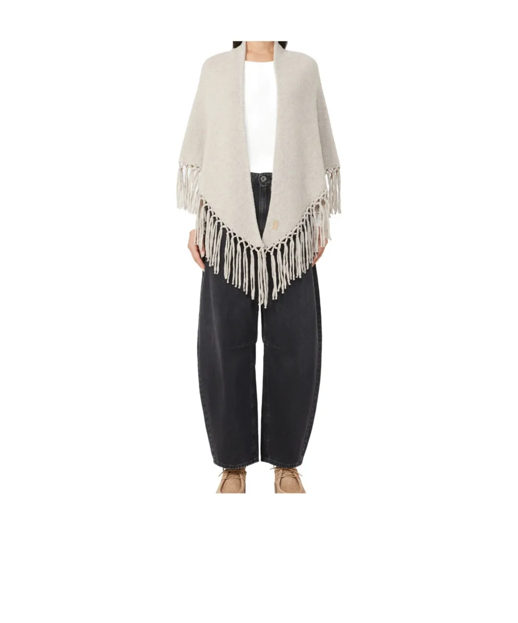 Tornado Fringed Triangle Shawl