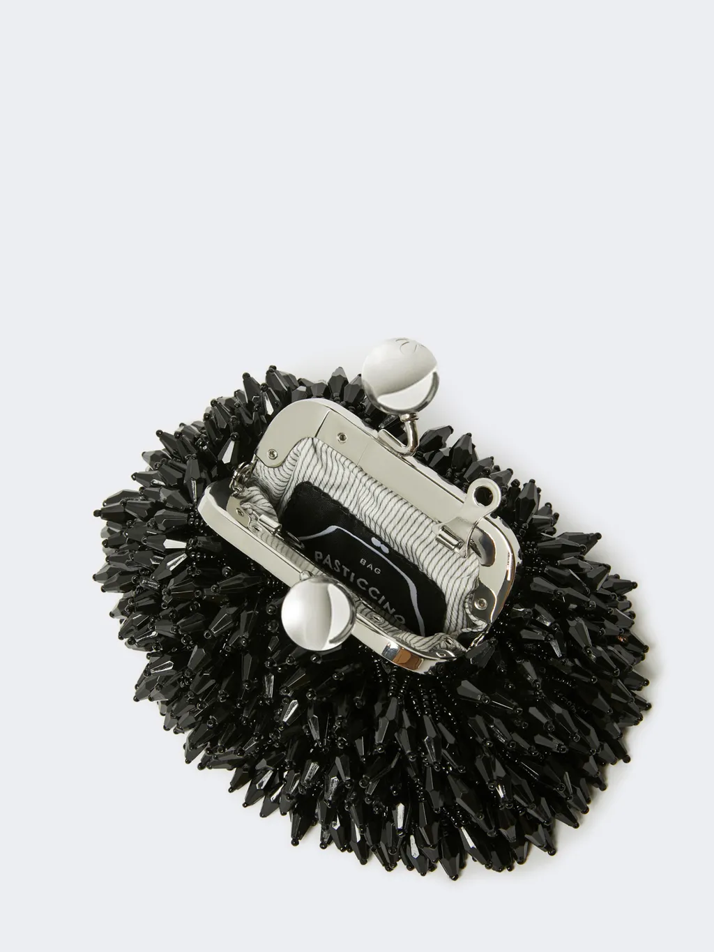 Mini Pasticcino Satin Bag With Rhinestones