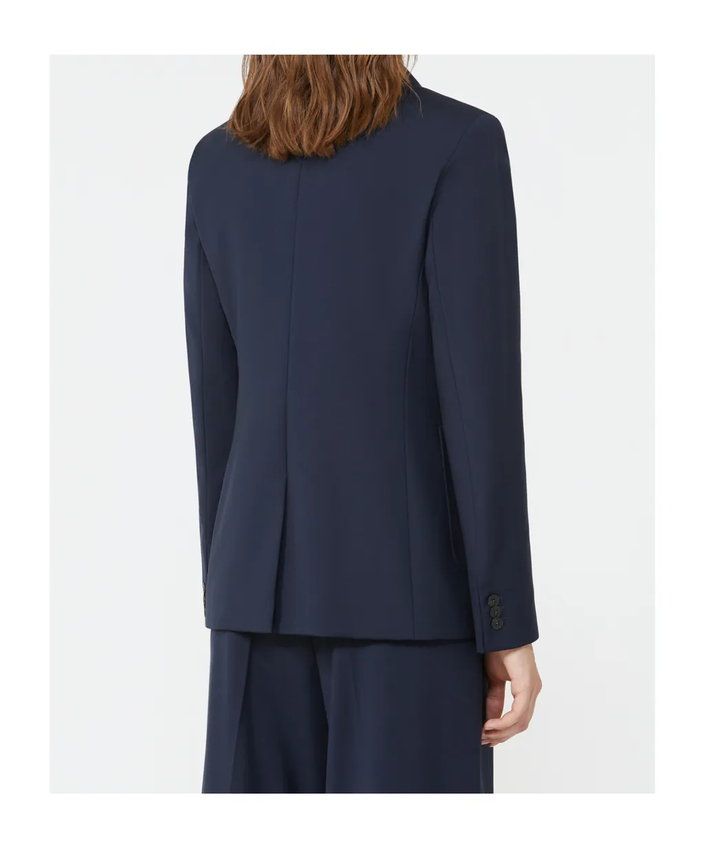 Wool Blend Double-Breasted Blazer