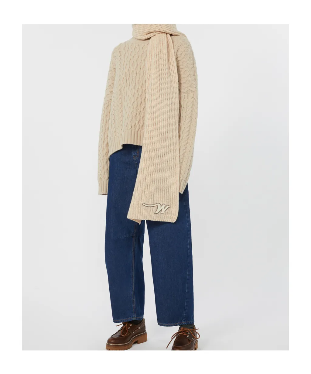 Cotton Denim Barrel Jeans