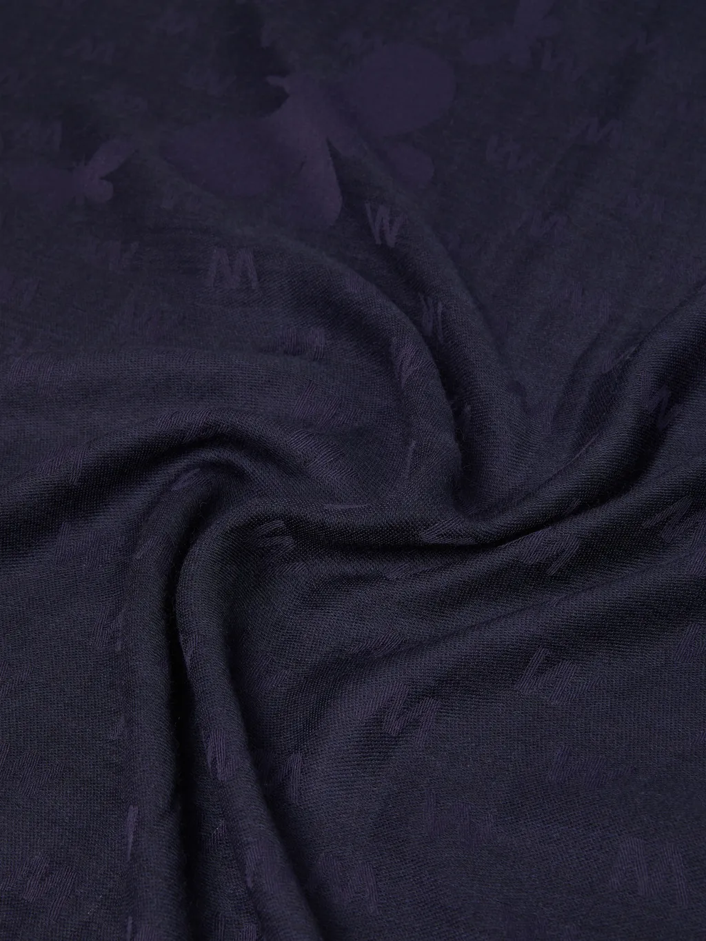 All-Over Patterned Frayed Edge Scarf