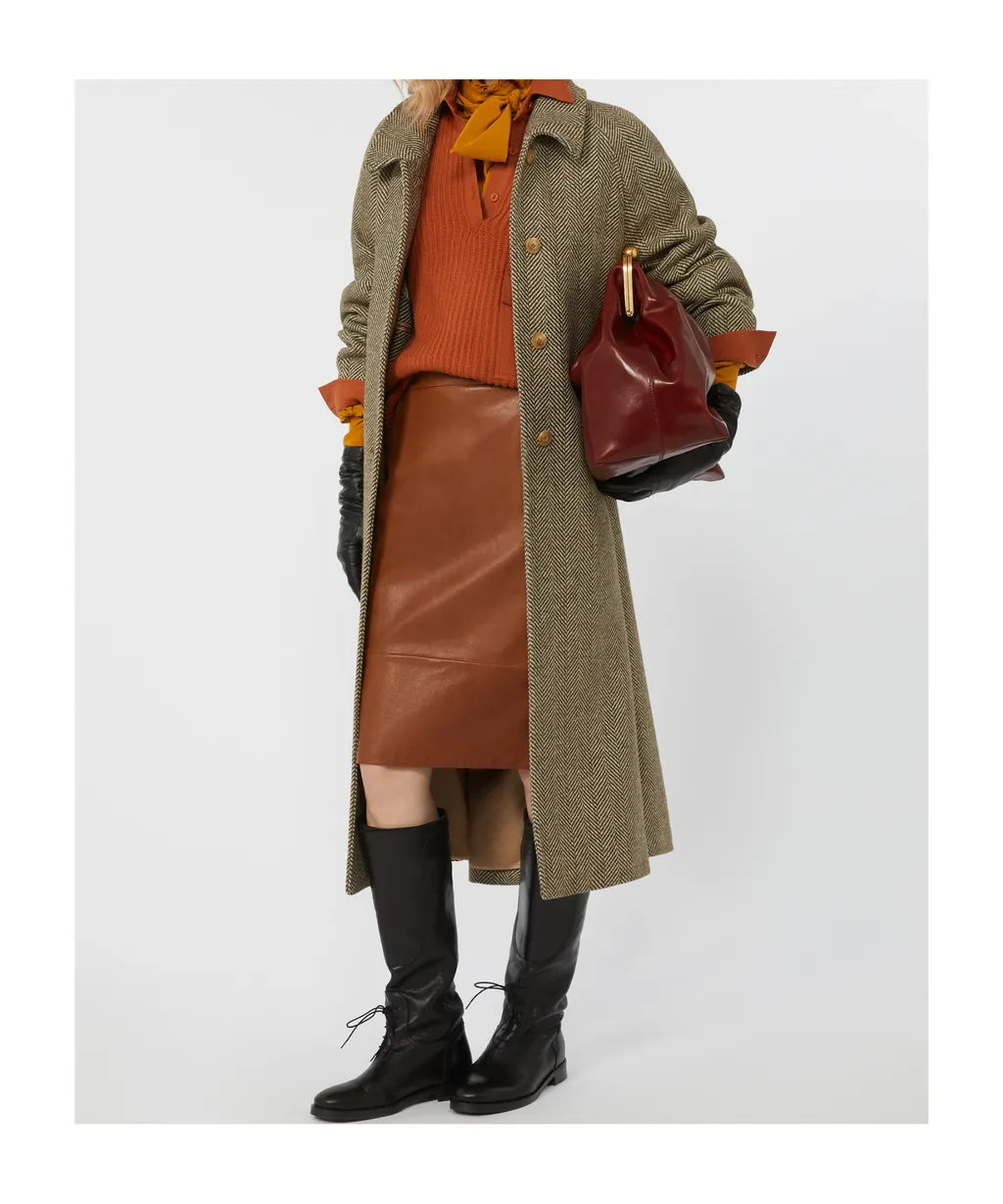 Single-Breasted Wool Coat