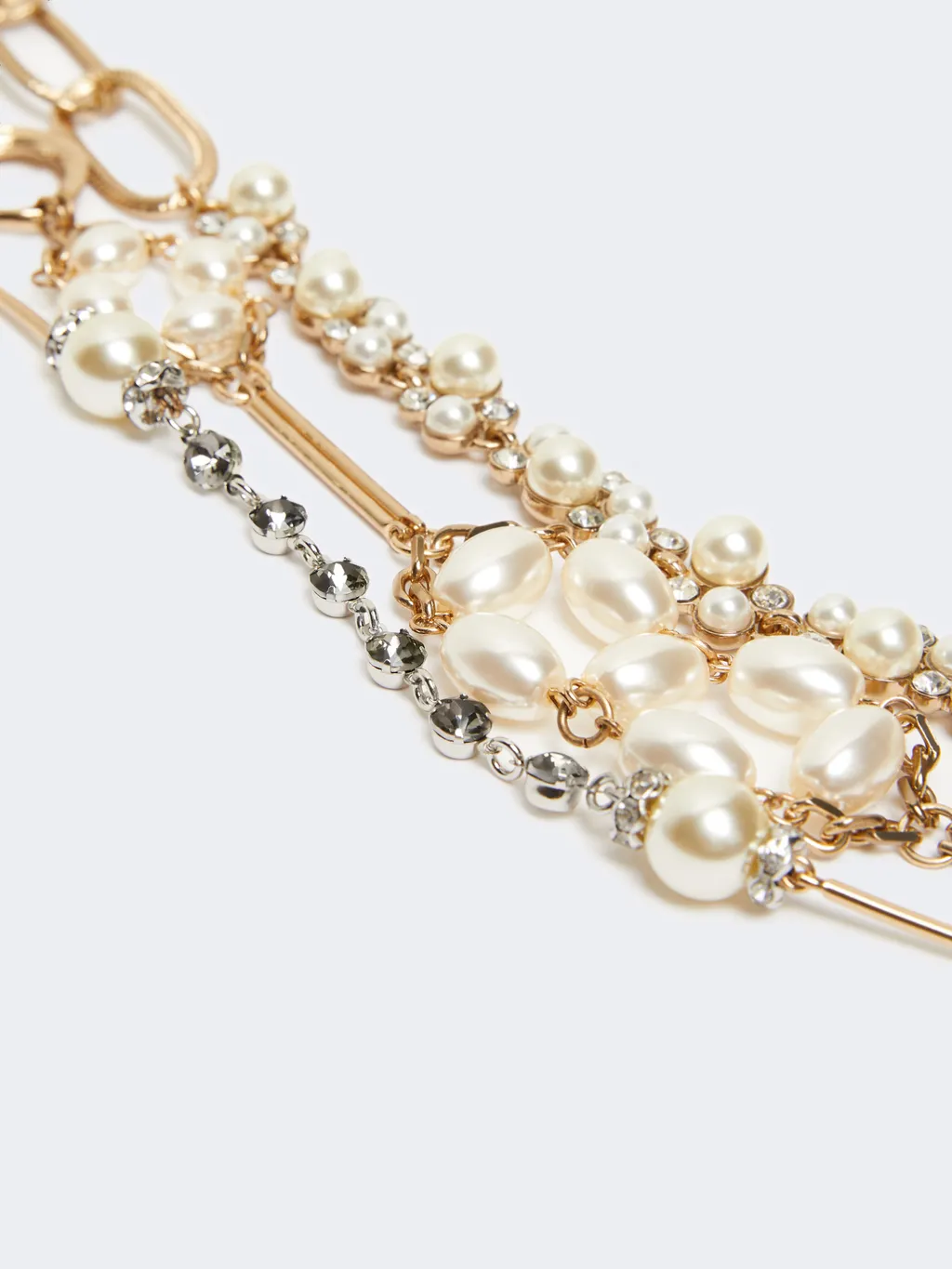 Multistrand Necklace With Pearls