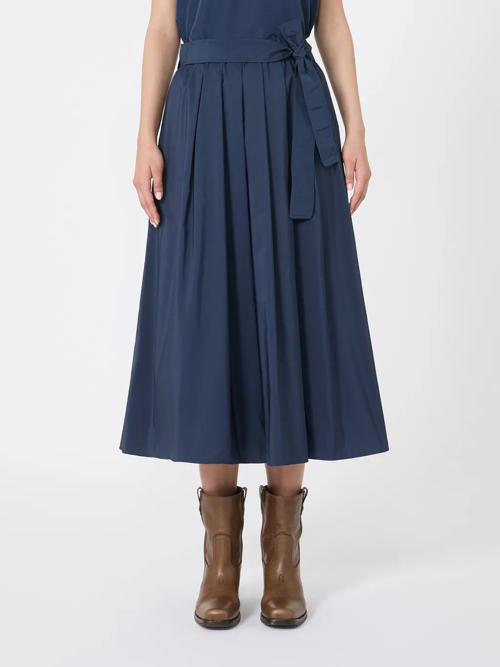 Midi Taffeta Skirt