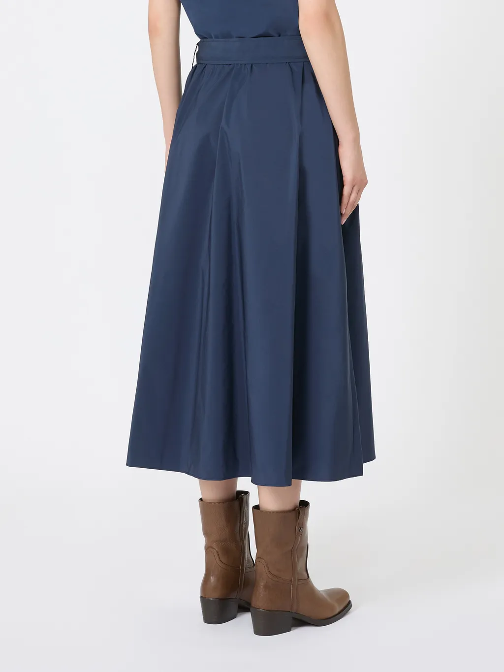 Midi Taffeta Skirt