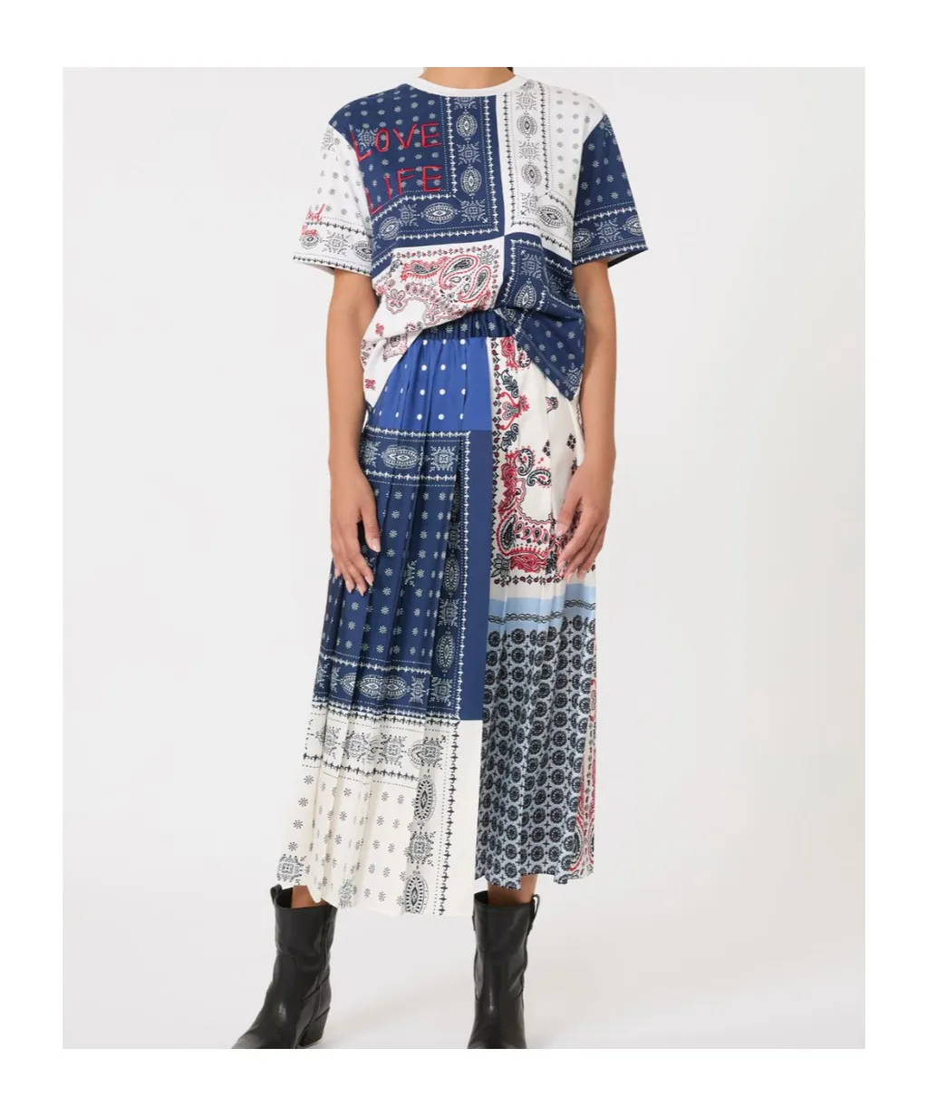 Printed Twill Skirt