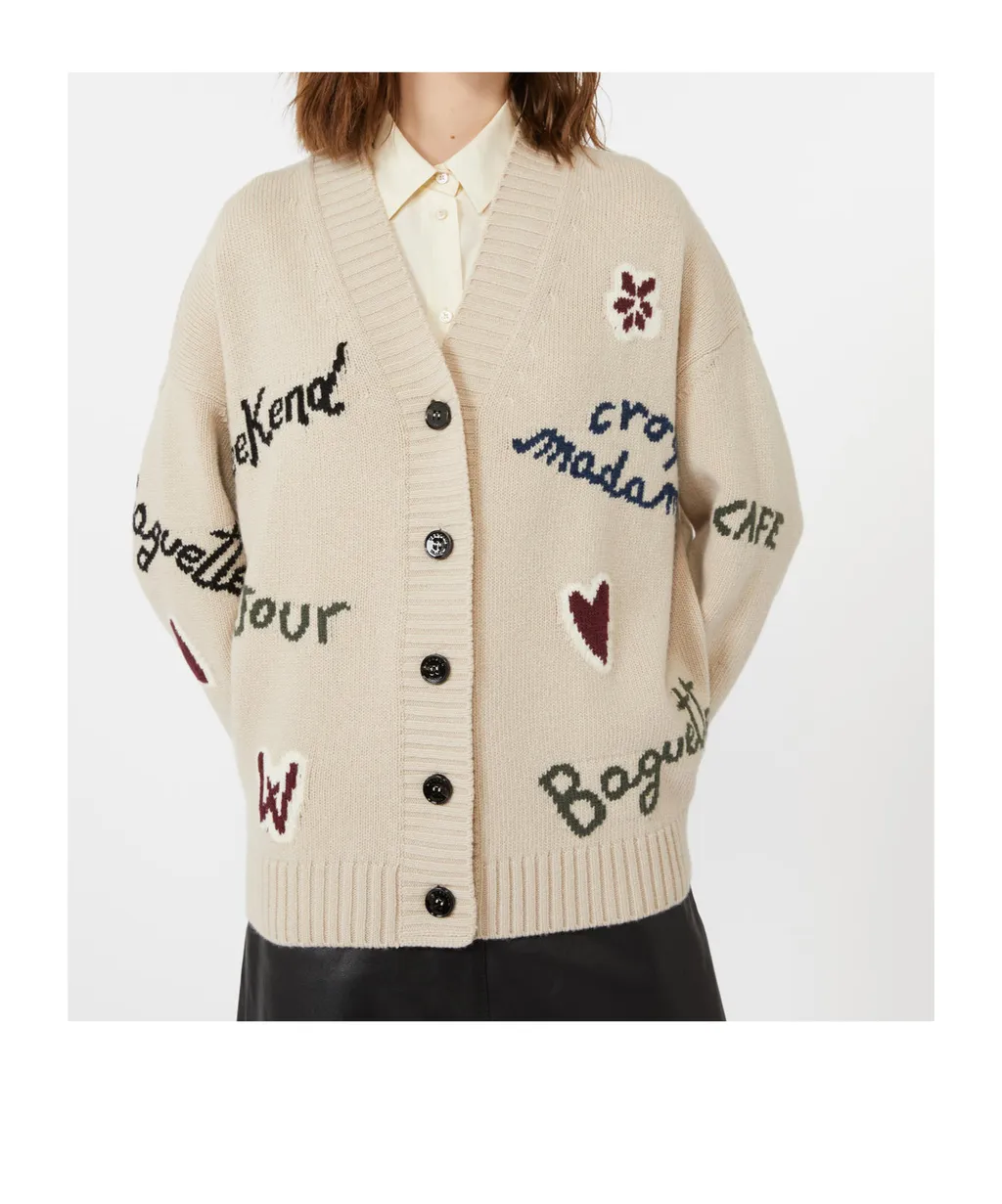 Wool Knit Oversized Cardigan