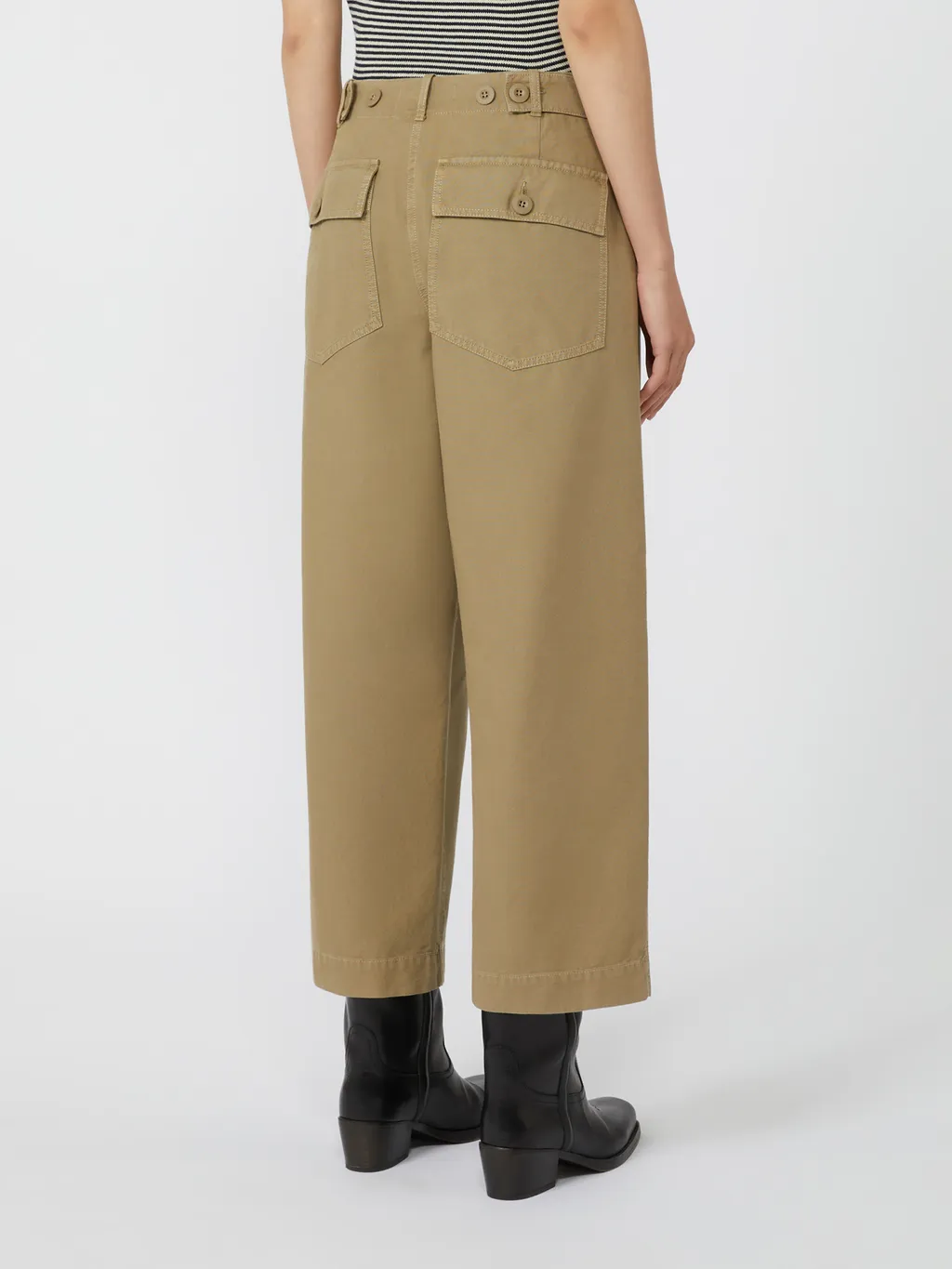 Canvas Barrel-Leg Jeans