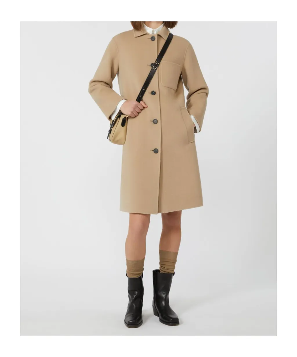 Single-Breasted Wool Coat
