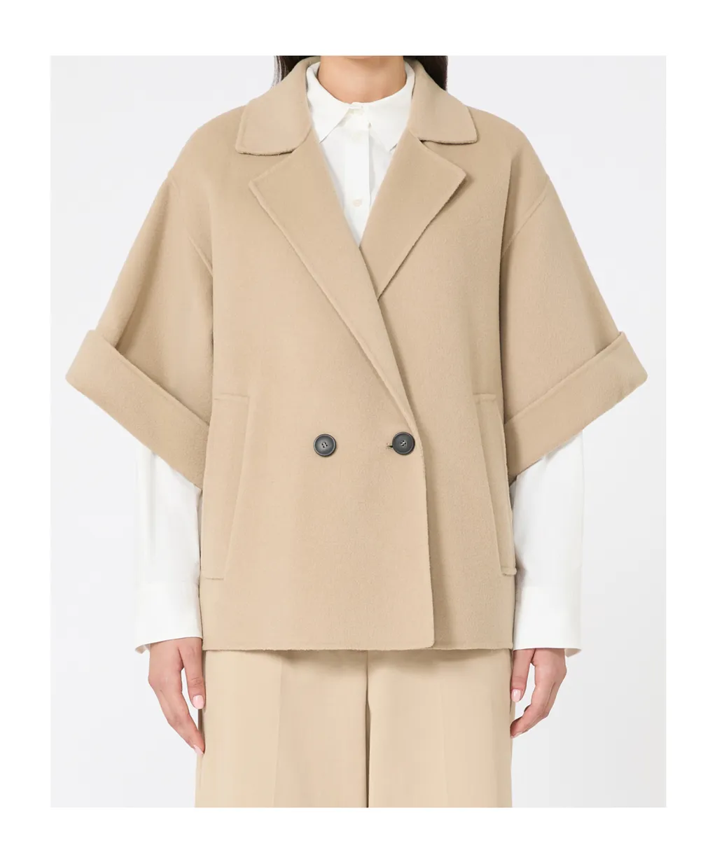Short Wool Broadcloth Coat