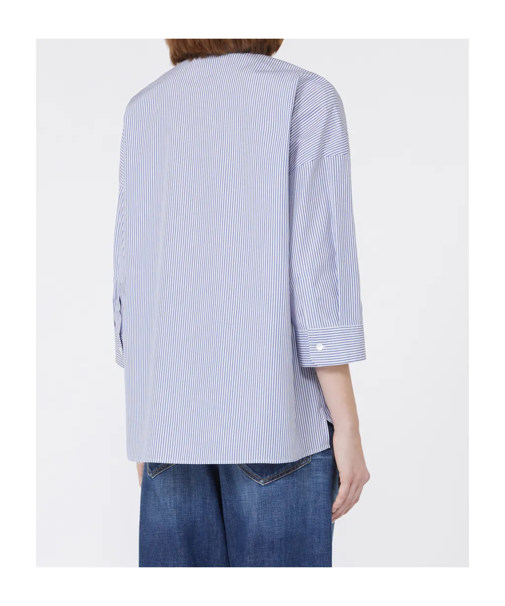 Flared Poplin Shirt