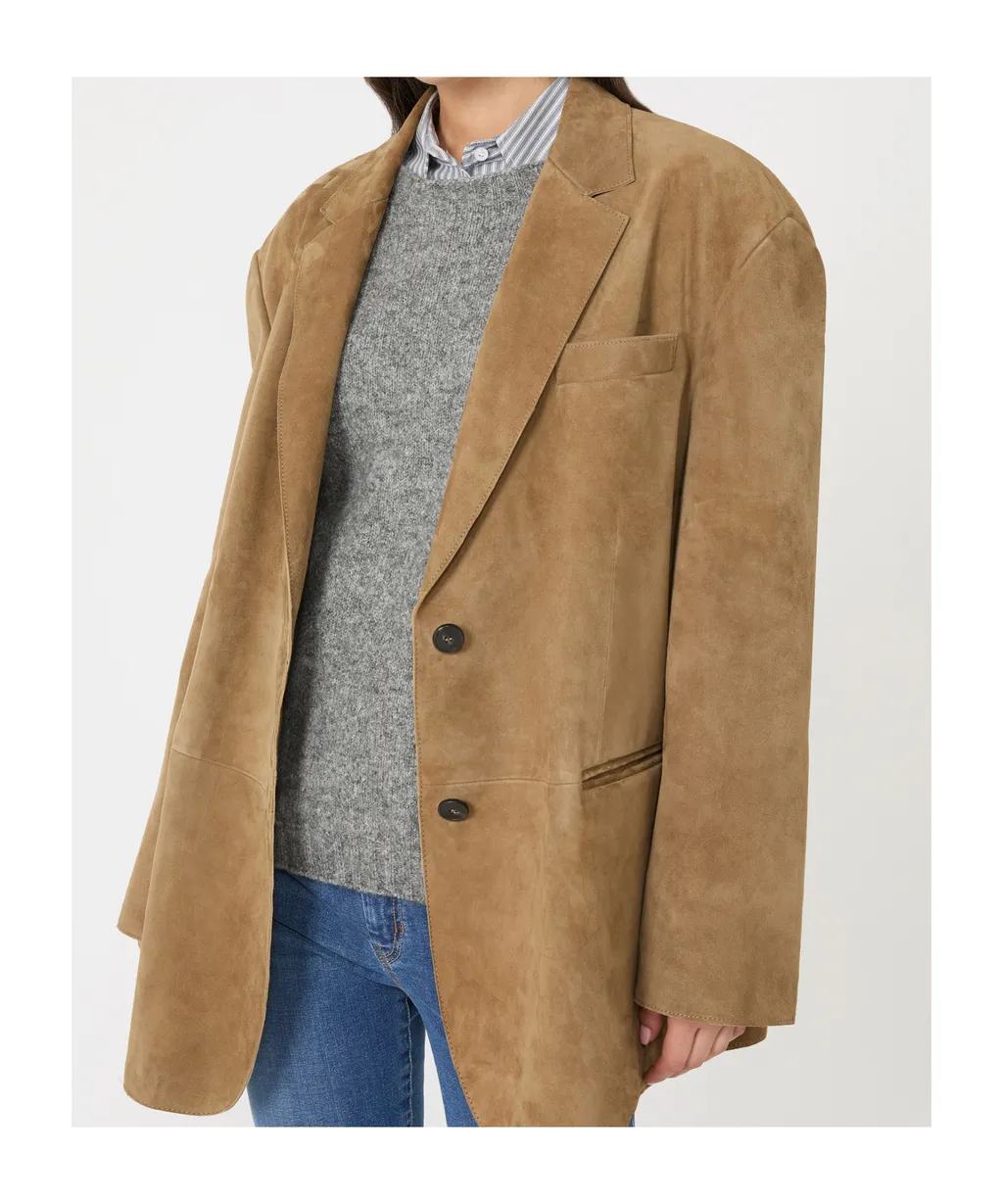 Oversized Suede Blazer