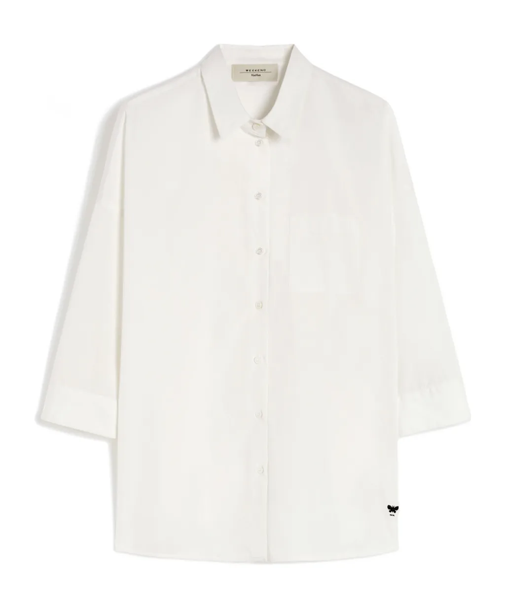 Flared Poplin Shirt