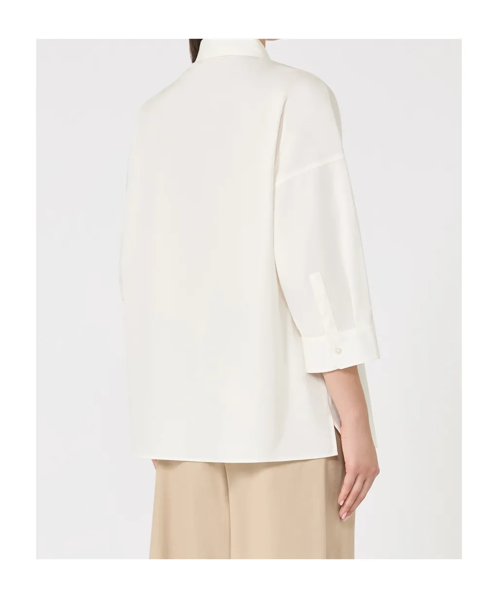 Flared Poplin Shirt