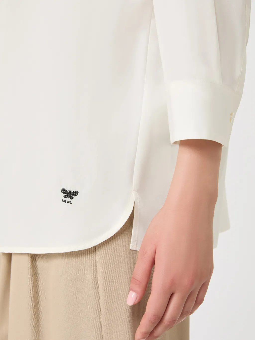 Flared Poplin Shirt