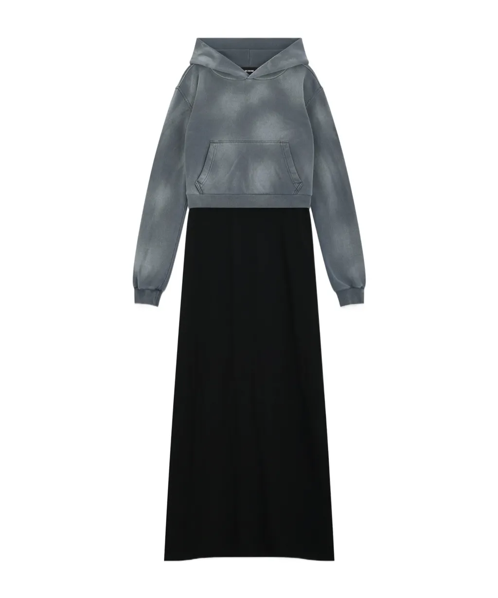 Layered Hoodie Dress