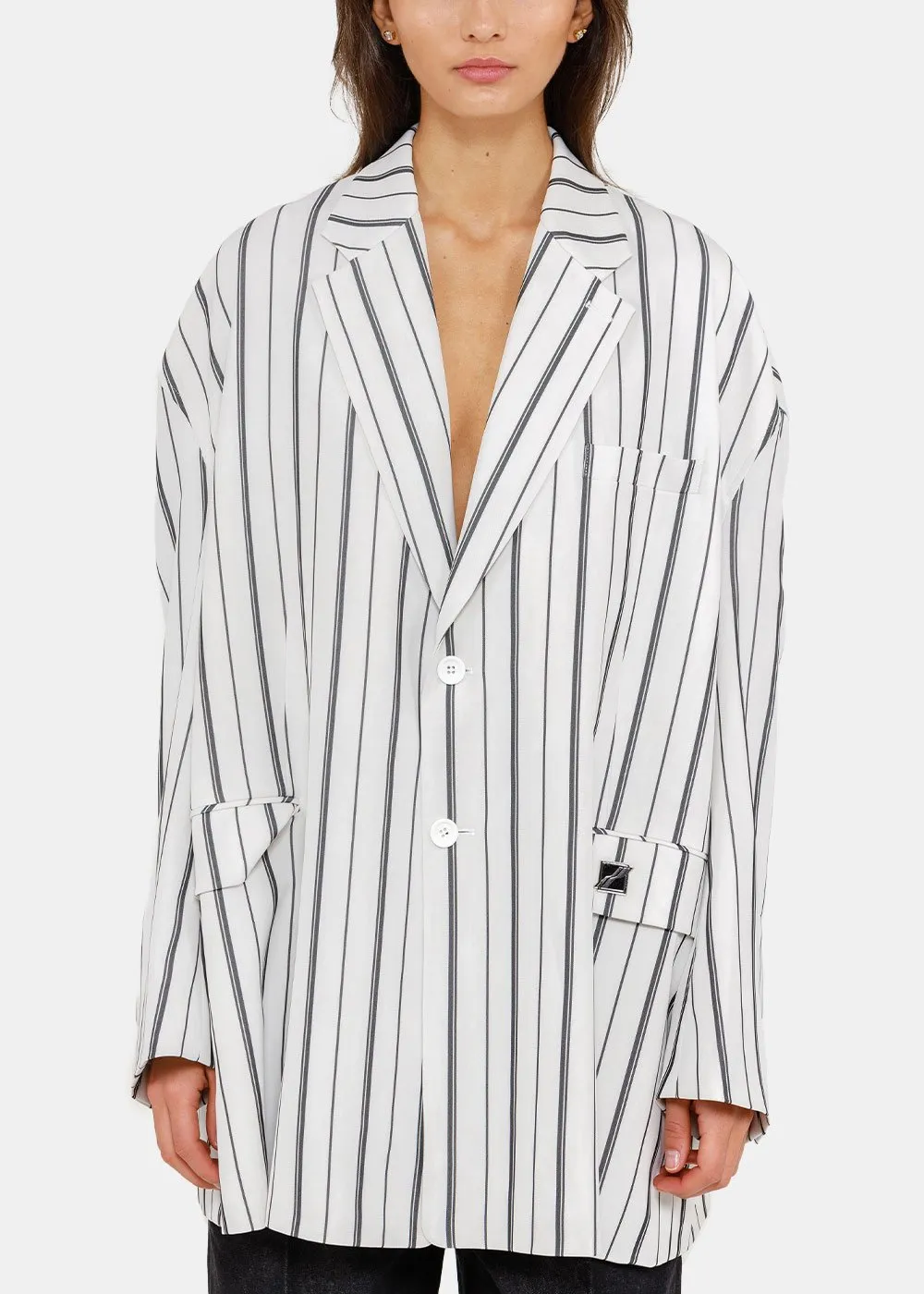 Striped Detail Casual Jacket