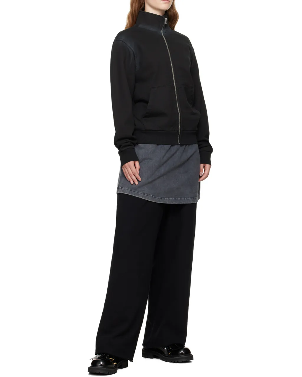 Zippered Long-Sleeved Casual Jacket