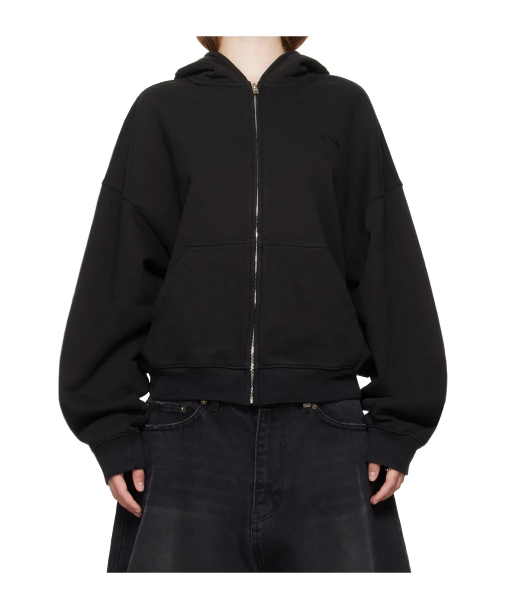 Embroidered-Logo Hooded Jacket