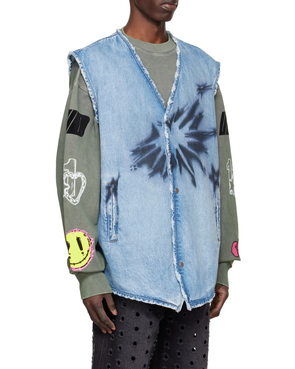 V-Neck Denim Vest