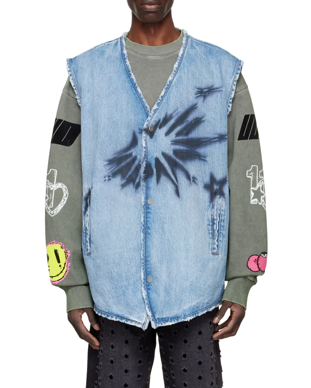 V-Neck Denim Vest