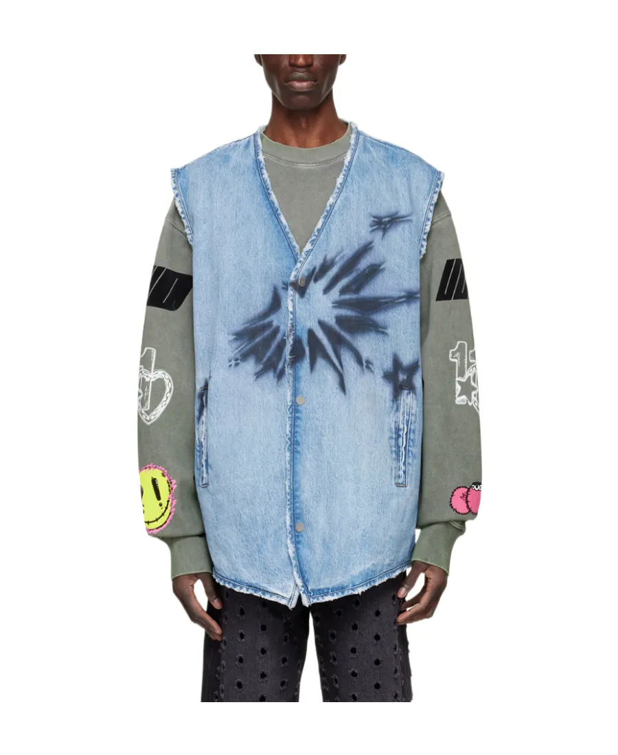 V-Neck Denim Vest