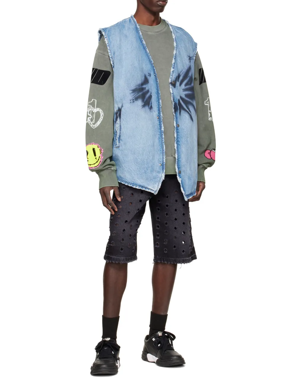 V-Neck Denim Vest
