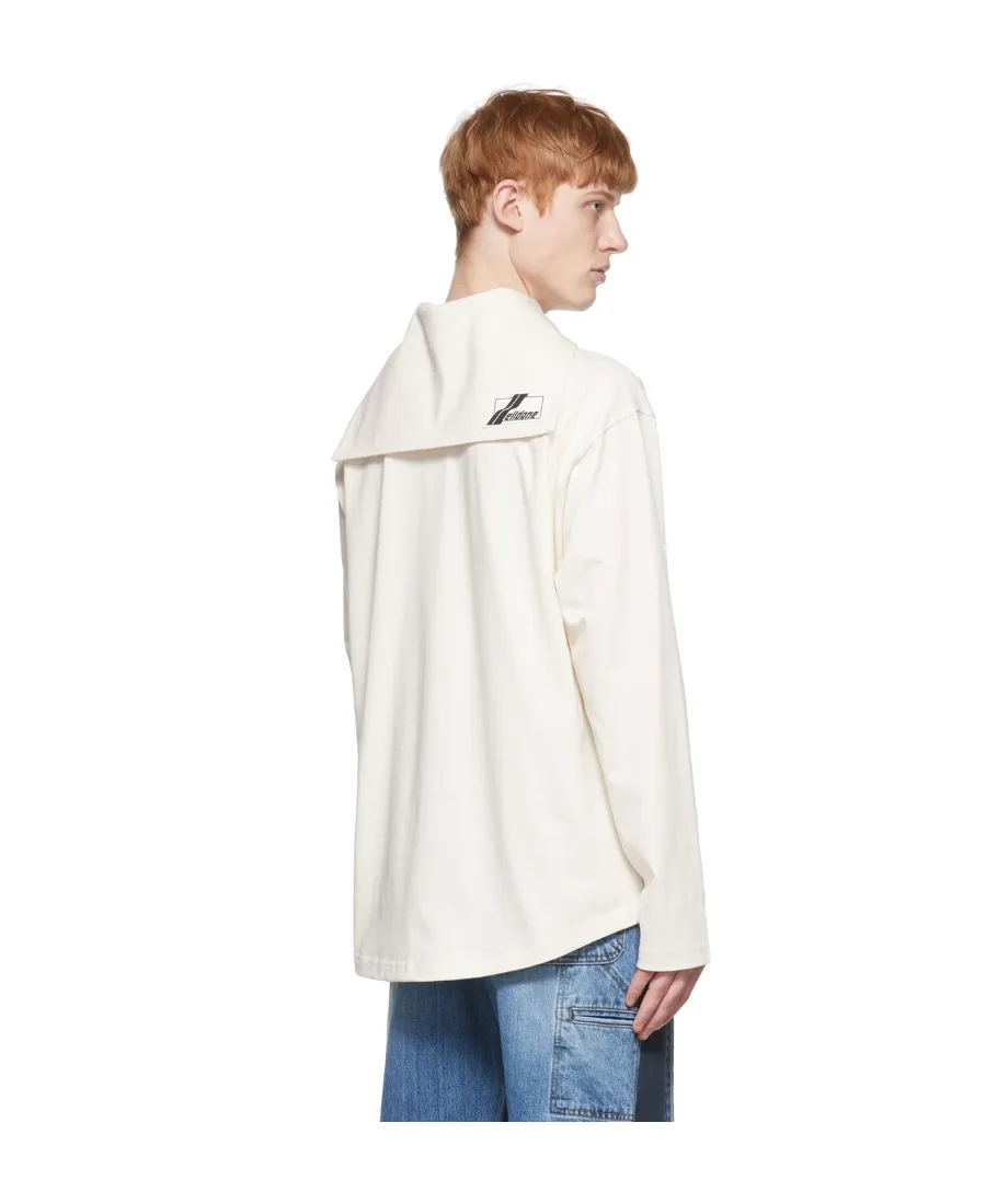 Cotton Long-Sleeved Polo Shirt