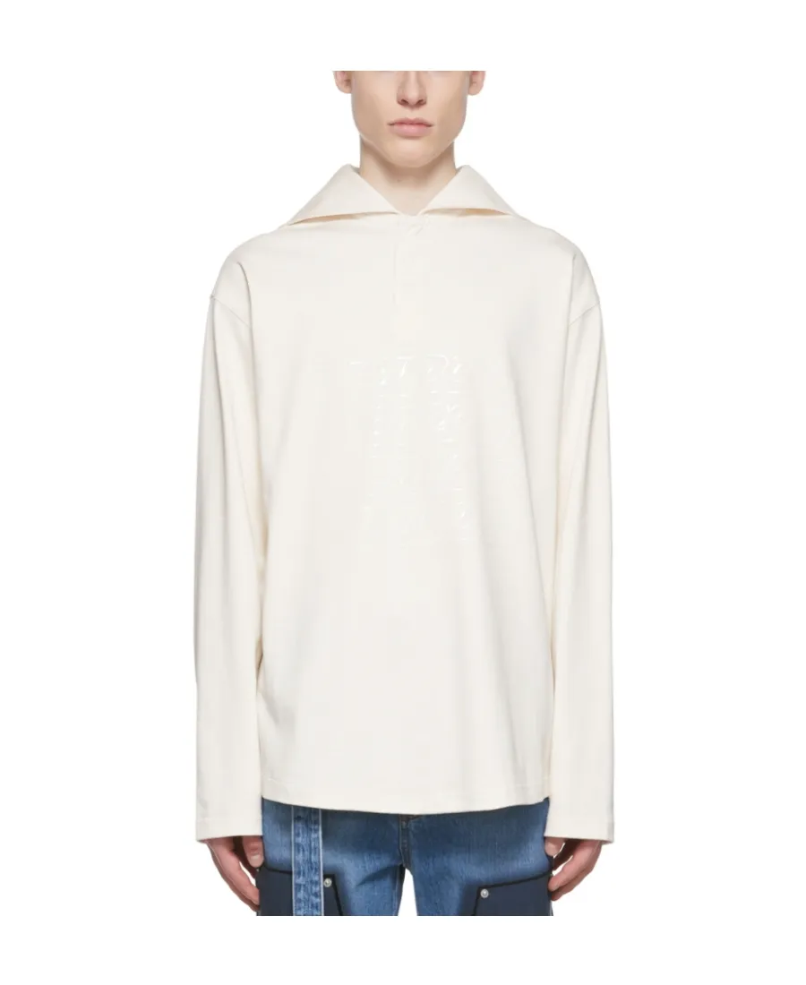 Cotton Long-Sleeved Polo Shirt