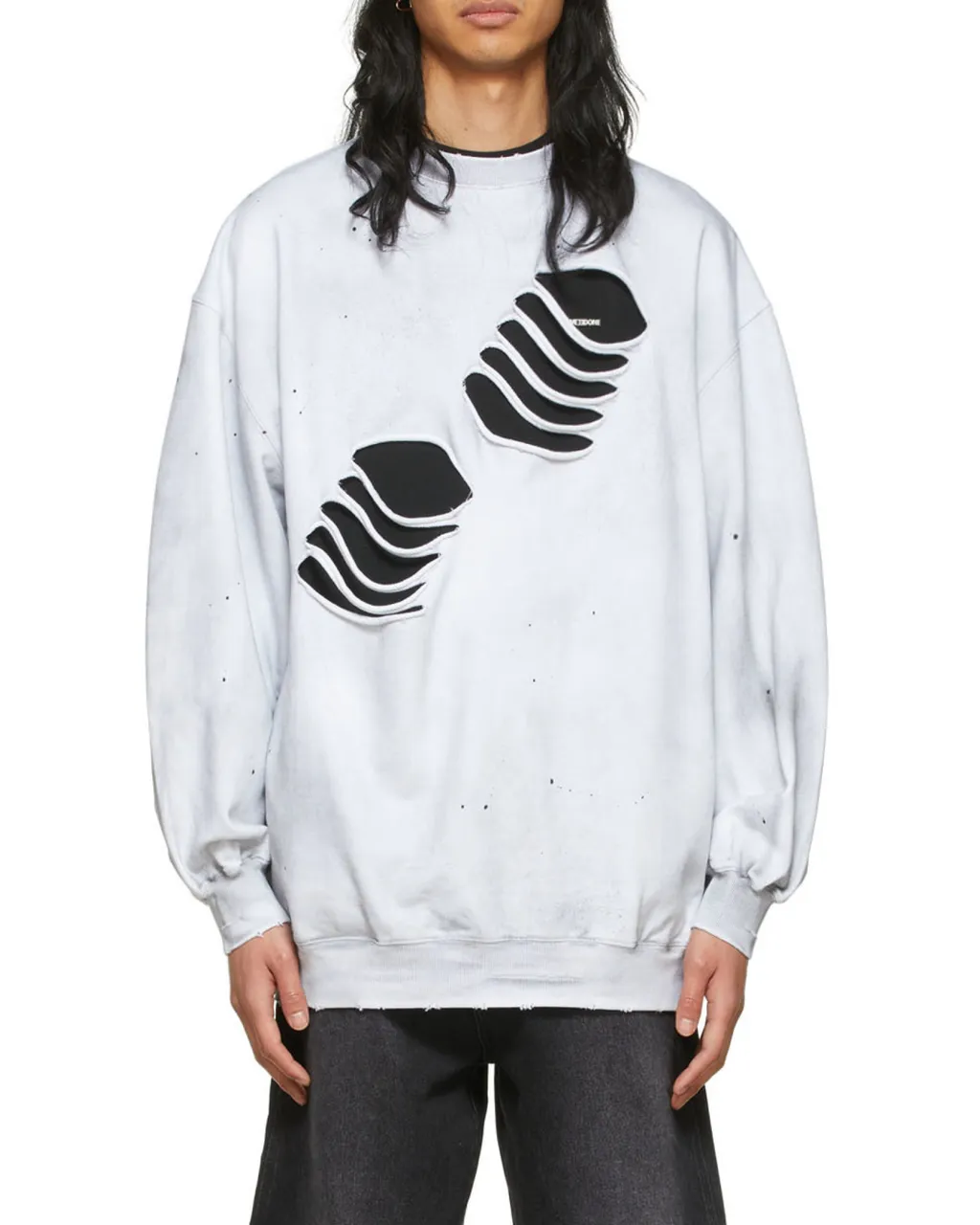 Distressed Cotton Hoodie