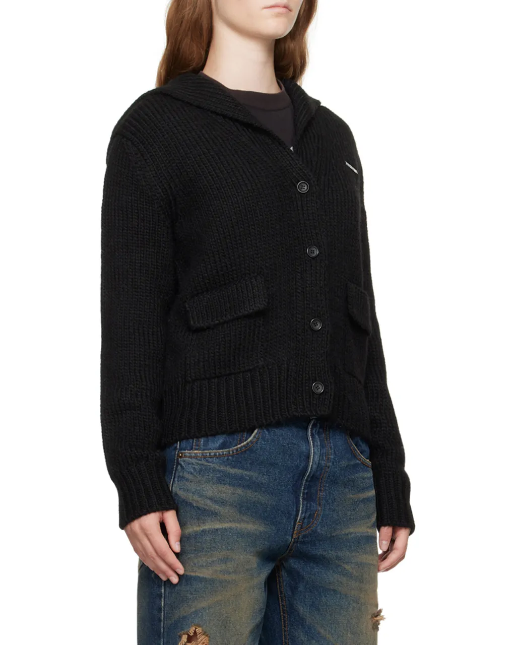 Button Long-Sleeved Sweater