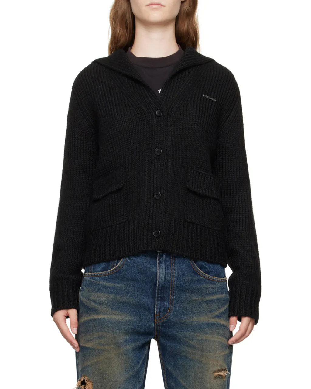 Button Long-Sleeved Sweater