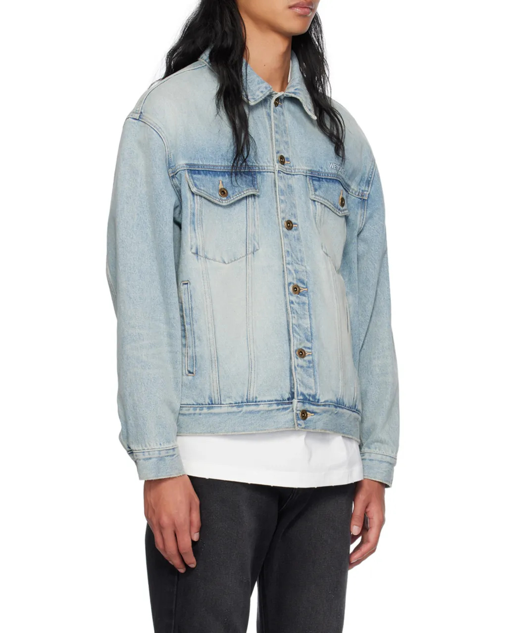 Embroidered Logo Denim Jacket