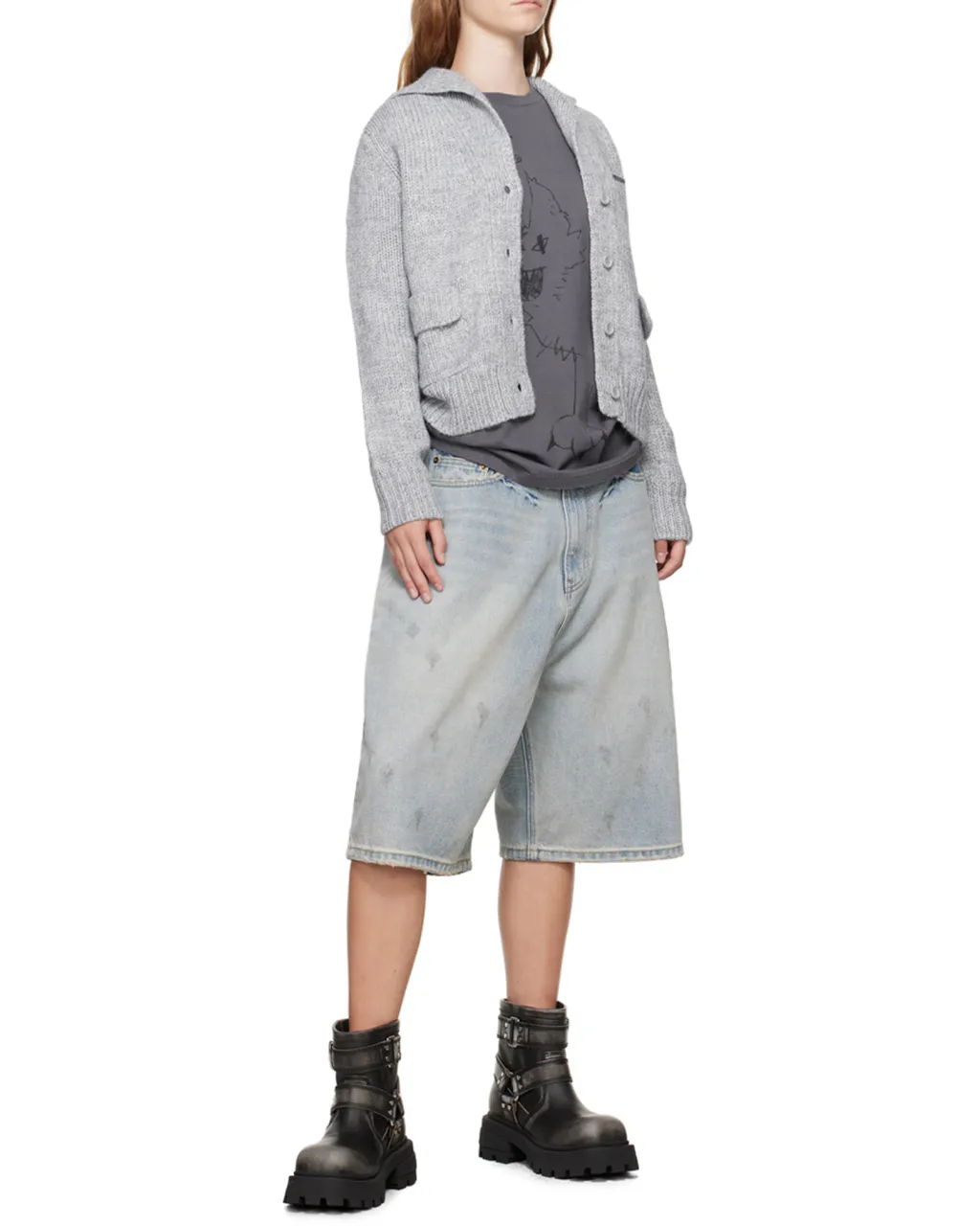 Single-Breasted Long-Sleeved Sweater