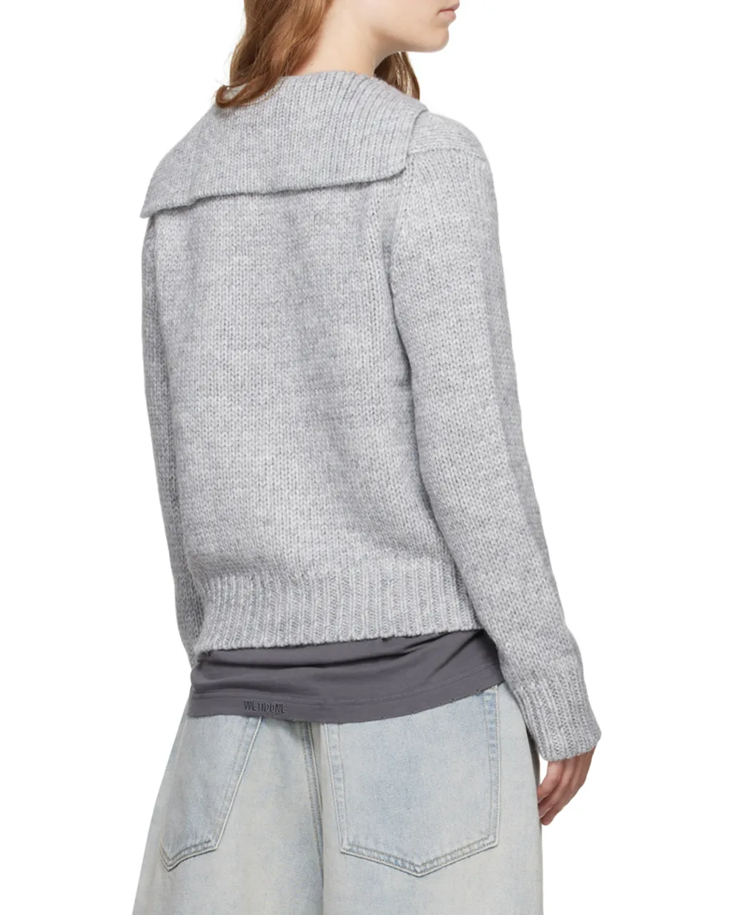 Single-Breasted Long-Sleeved Sweater