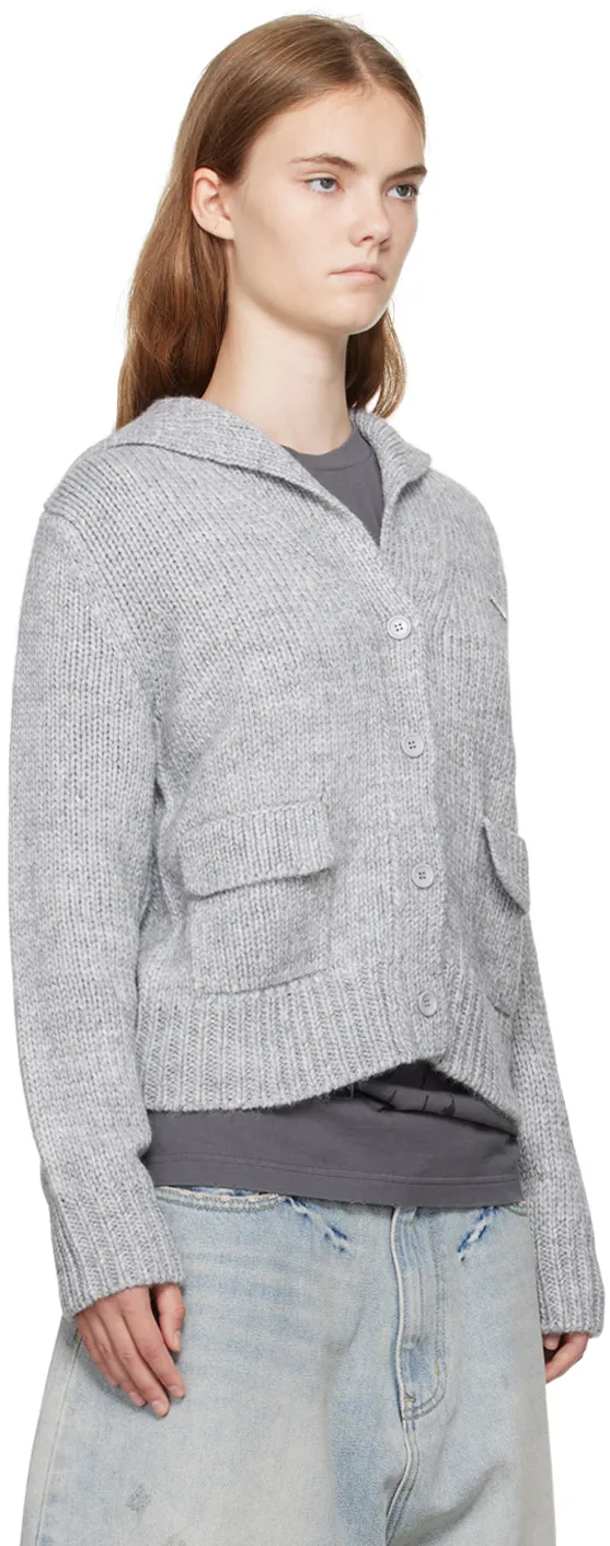 Single-Breasted Long-Sleeved Sweater