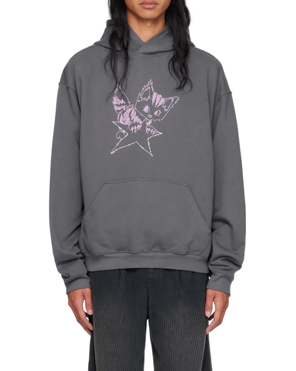 Monster Print Cotton Hoodie