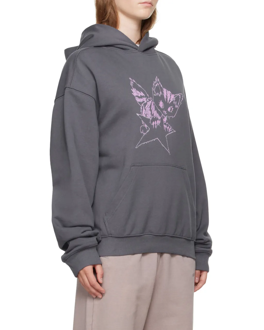 Monster Print Cotton Hoodie