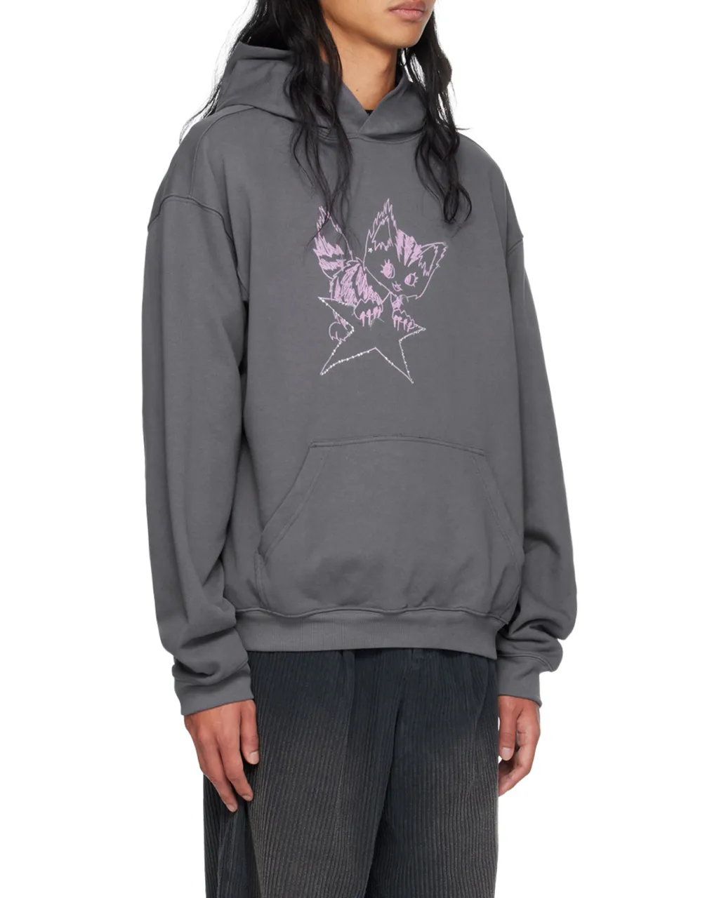 Monster Print Cotton Hoodie