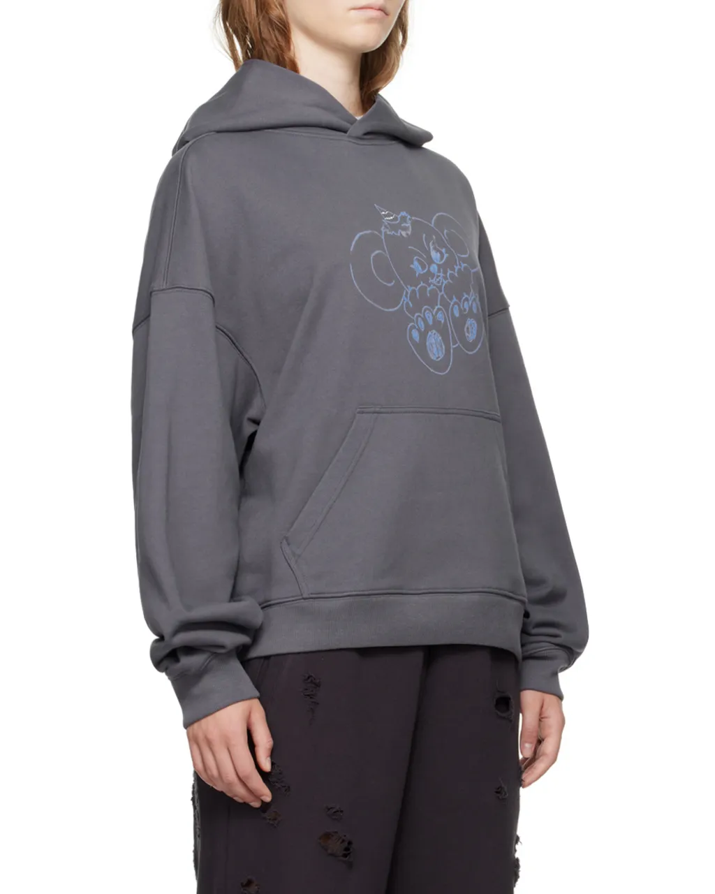 Monster Print Cotton Hoodie