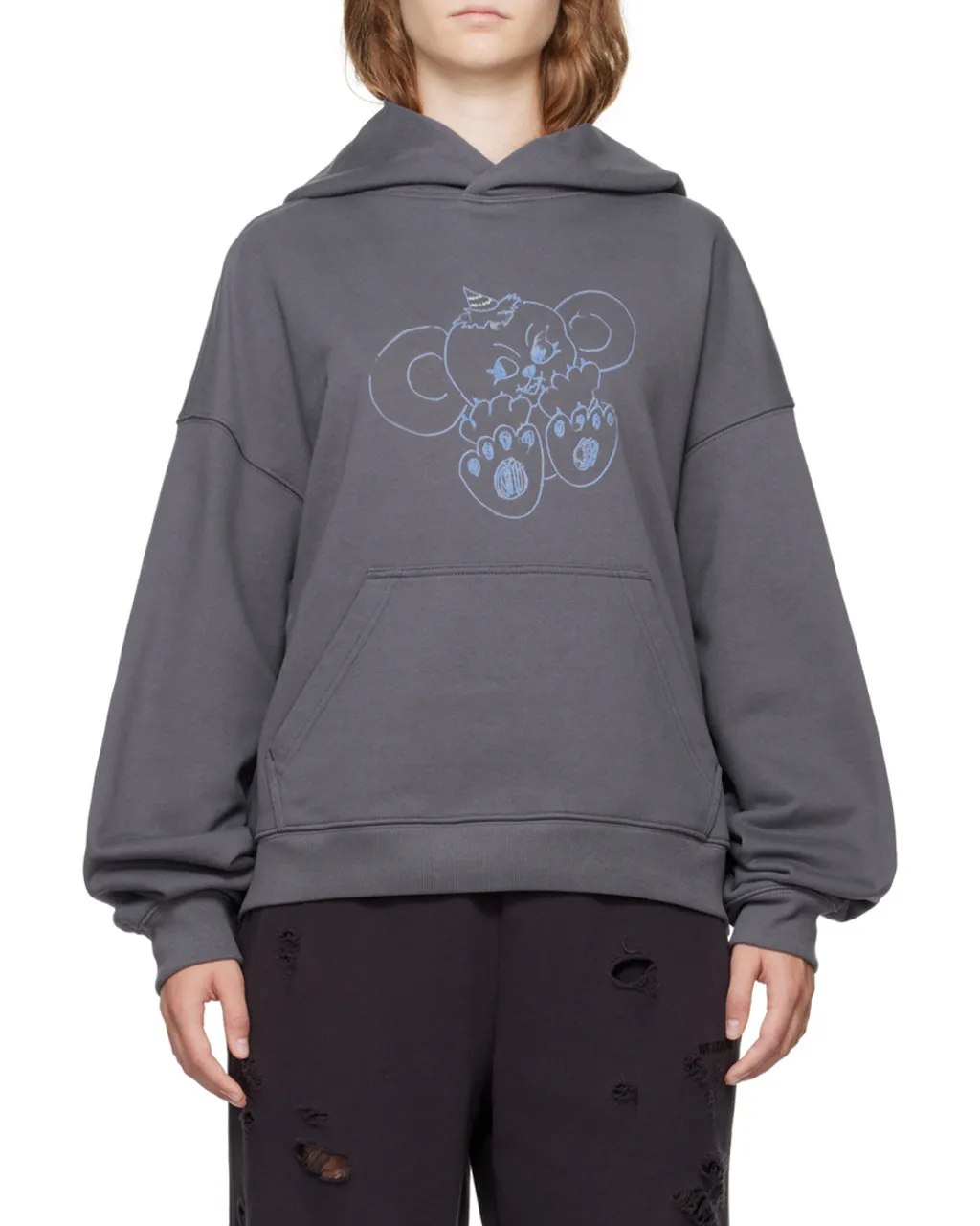 Monster Print Cotton Hoodie