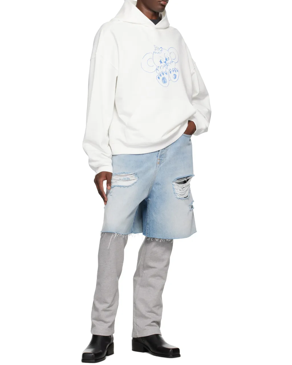 Monster Print Cotton Hoodie