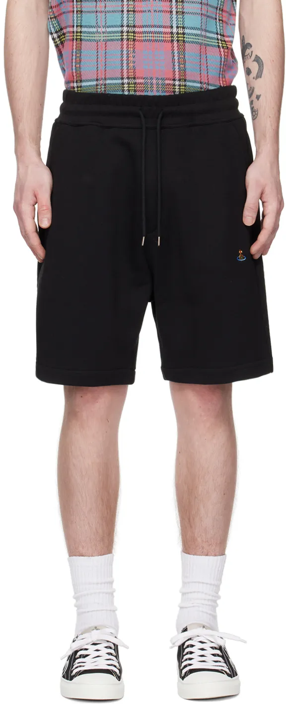 Embroidered-Orb Cotton Shorts