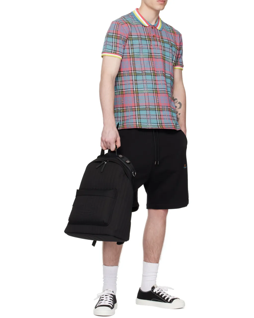 Embroidered-Orb Cotton Shorts