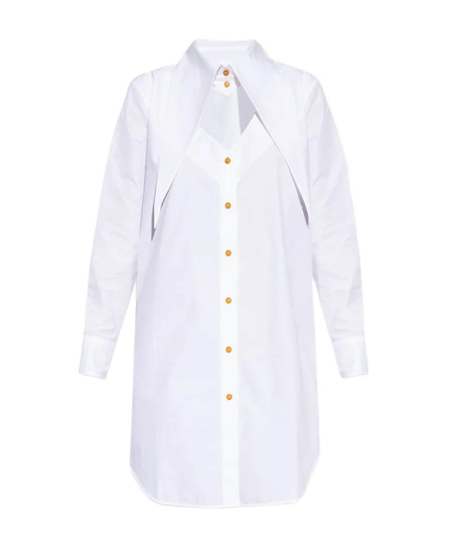 Cut-Out Detail Shirt Dress